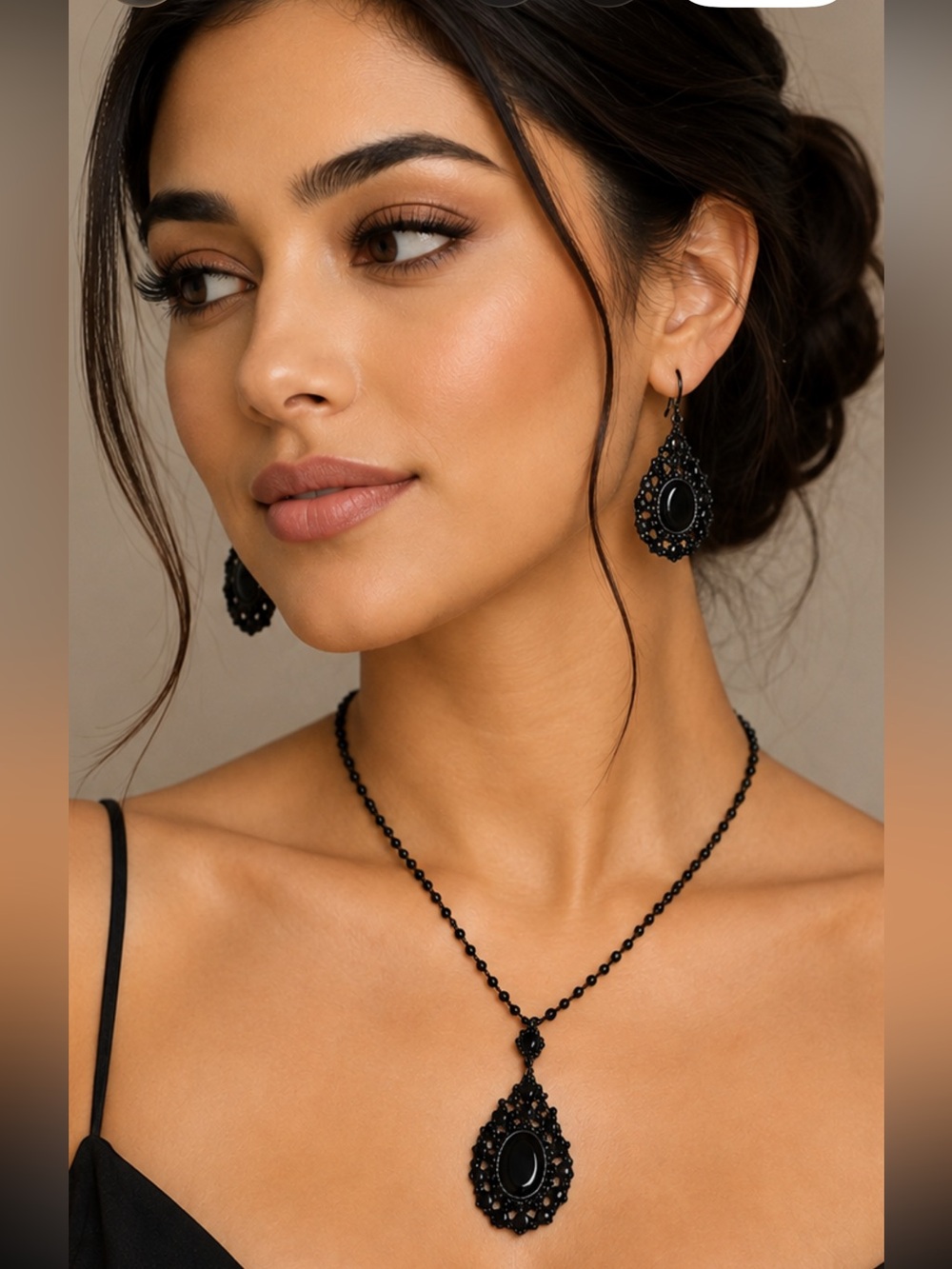New Marquasite necklace and earring set. Perfect to wear day to night